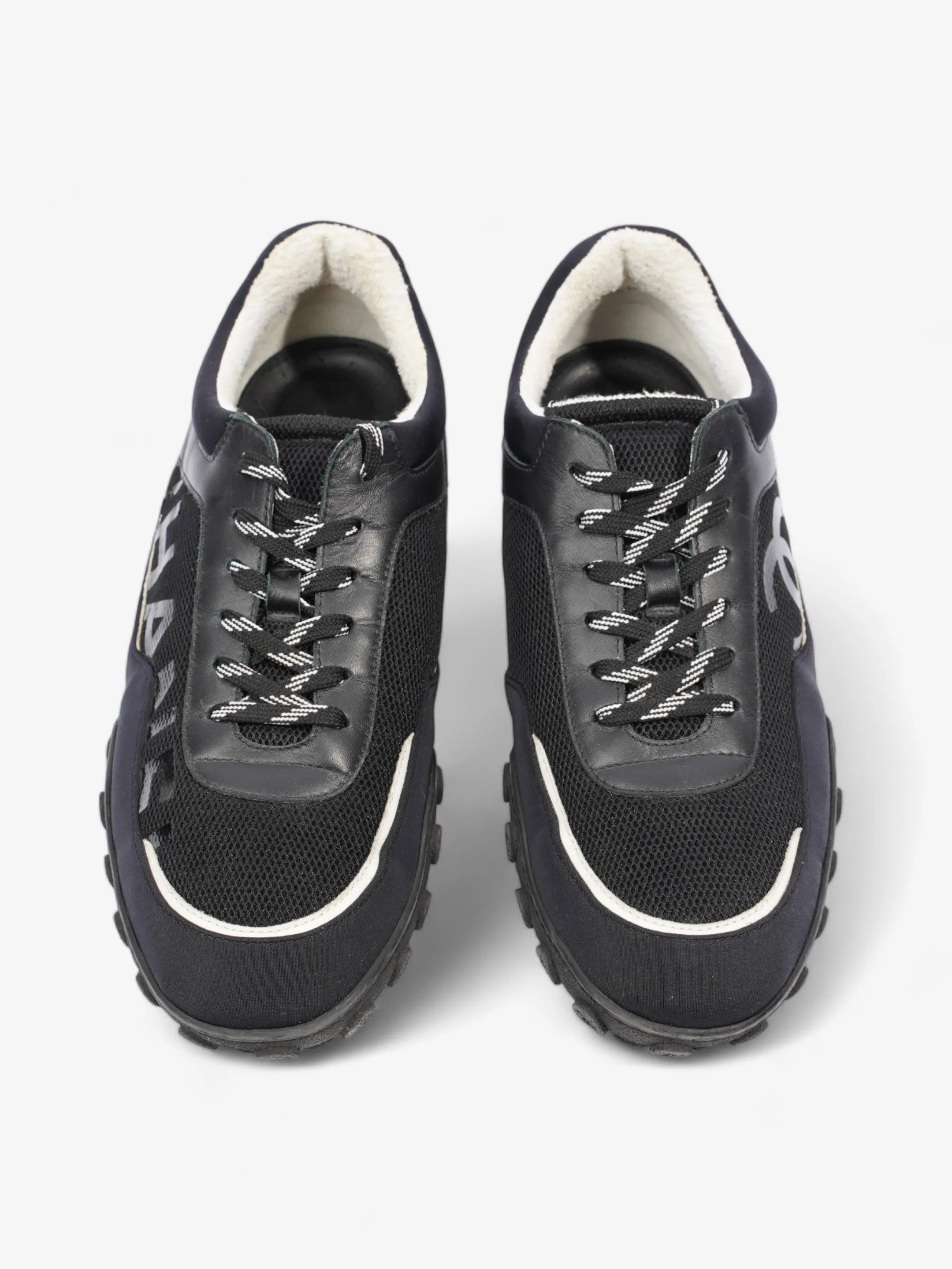 Chanel Low Top Sneaker Black / Navy Mesh EU 43 UK 9
