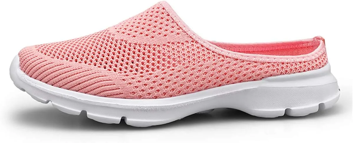 ChicWind Womens Breathable Mesh Walking Mules Sneakers Open Back Slip On Shoes