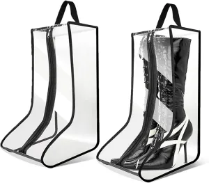 CiBiZi Tall Boot Bags Organizer for Travel Waterproof Cowboy Boots Bags for Storage Portable Shoe Travel Bags for Women Men Hangable Ski Boot Bags Dust-free Shoe Bags 2PACK