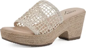 CLIFFS BY WHITE MOUNTAIN Women's Biankka Platform Woven Slide Sandal