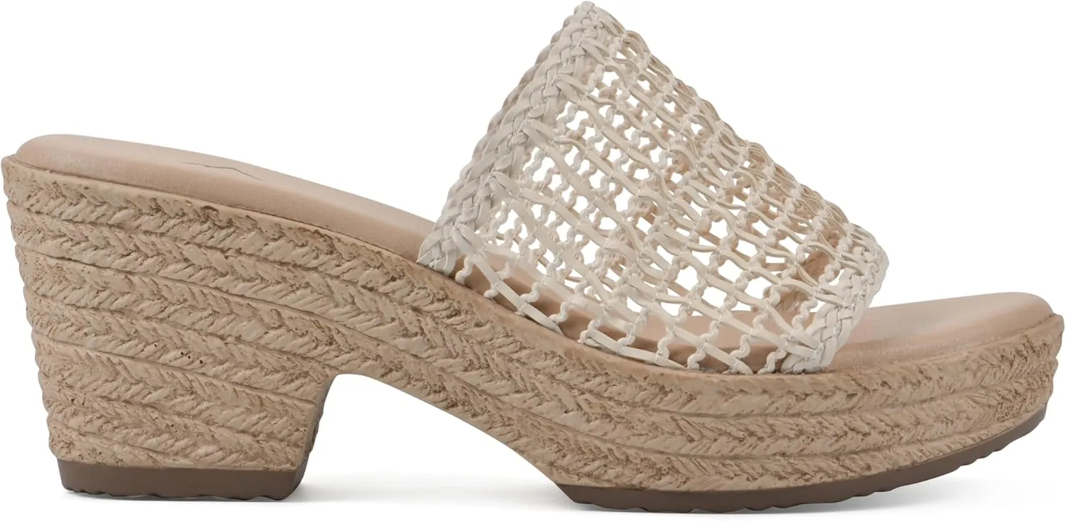 CLIFFS BY WHITE MOUNTAIN Women's Biankka Platform Woven Slide Sandal