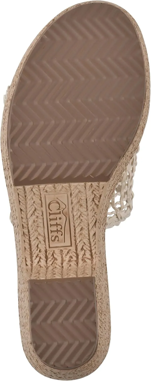 CLIFFS BY WHITE MOUNTAIN Women's Biankka Platform Woven Slide Sandal