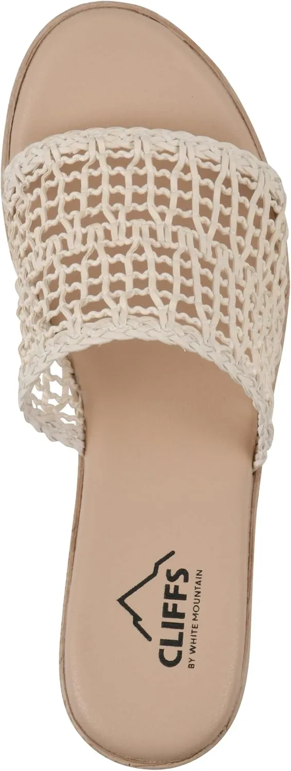 CLIFFS BY WHITE MOUNTAIN Women's Biankka Platform Woven Slide Sandal