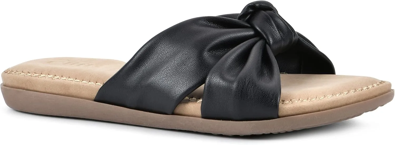 CLIFFS BY WHITE MOUNTAIN Women's Favorite Knotted Slide Sandal