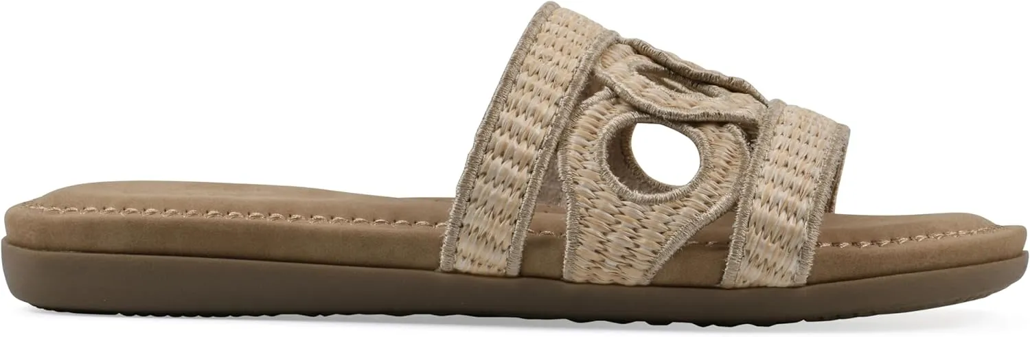 CLIFFS BY WHITE MOUNTAIN Women's Fraly Cut-Out Slide Sandal