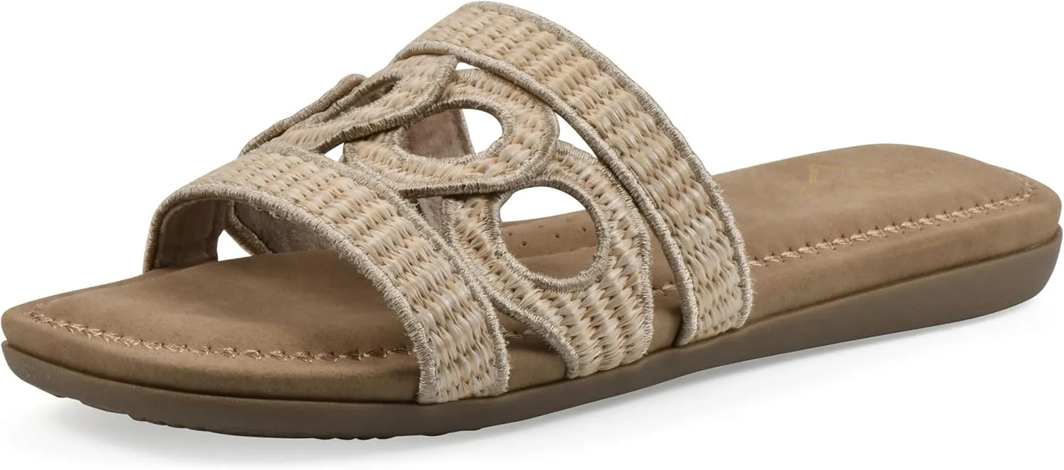 CLIFFS BY WHITE MOUNTAIN Women's Fraly Cut-Out Slide Sandal