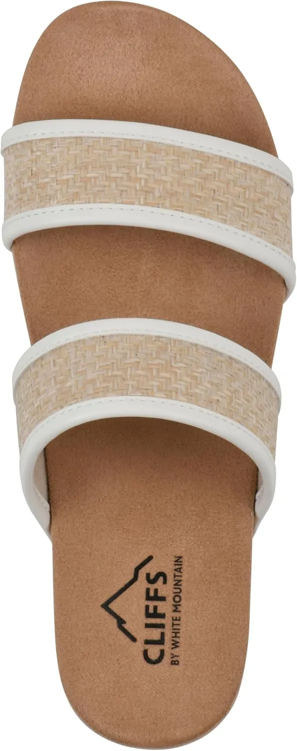 CLIFFS BY WHITE MOUNTAIN Women's Tropical Double Strap Slide Sandal