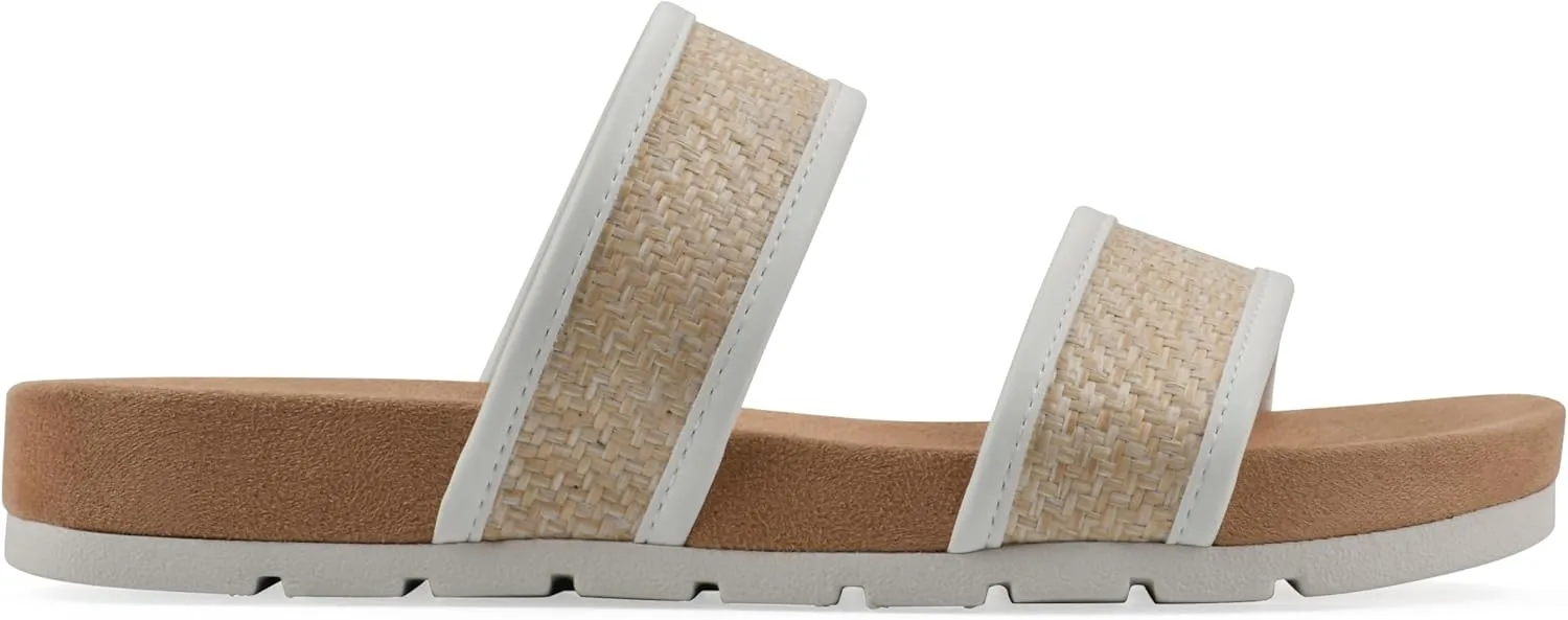 CLIFFS BY WHITE MOUNTAIN Women's Tropical Double Strap Slide Sandal