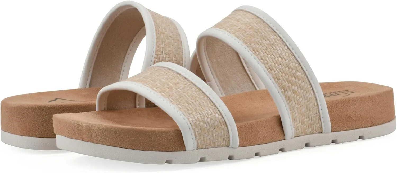 CLIFFS BY WHITE MOUNTAIN Women's Tropical Double Strap Slide Sandal