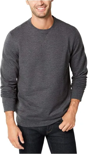 Club Room Mens Fleece Sweatshirt, Grey, Small