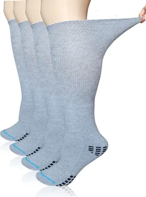 COIYUFUX Extra Width Socks For Bariatric Diabetic For Men Women, Cast Lymphedema Socks for Swollen Foot Ankle 2 Pairs