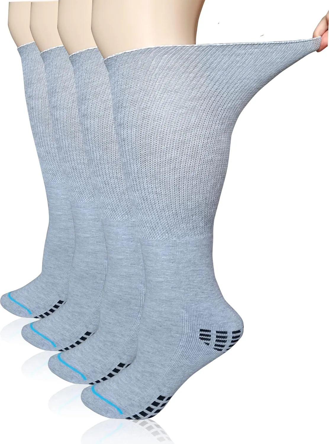 COIYUFUX Extra Width Socks For Bariatric Diabetic For Men Women, Cast Lymphedema Socks for Swollen Foot Ankle 2 Pairs