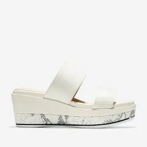 Cole Haan Grand Ambition Flatform Wedge Slide (65mm) Ivory Leather