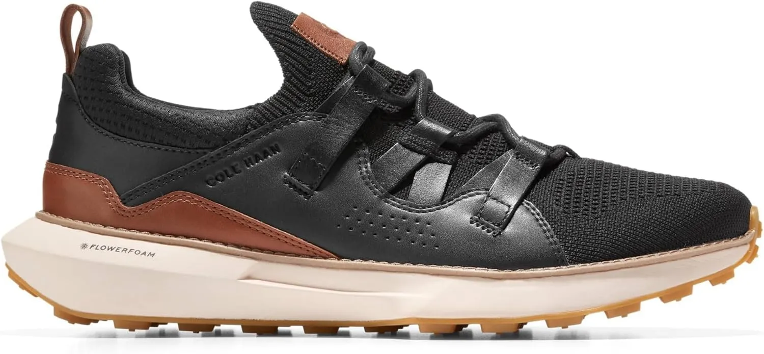 Cole Haan Men's Grand Motion Woven Stitch 2, Black/British Tan/Ivory, 10.5-M US