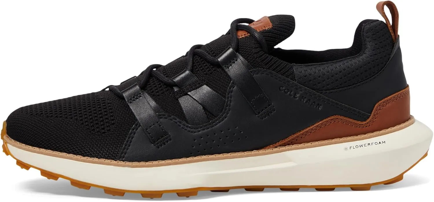 Cole Haan Men's Grand Motion Woven Stitch 2, Black/British Tan/Ivory, 10.5-M US