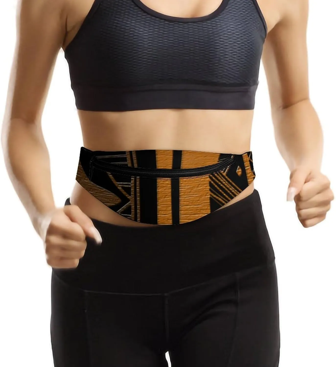 Contemporary Afrocentric Pattern Crossbody Waist Bag with Large Capacity And Portability