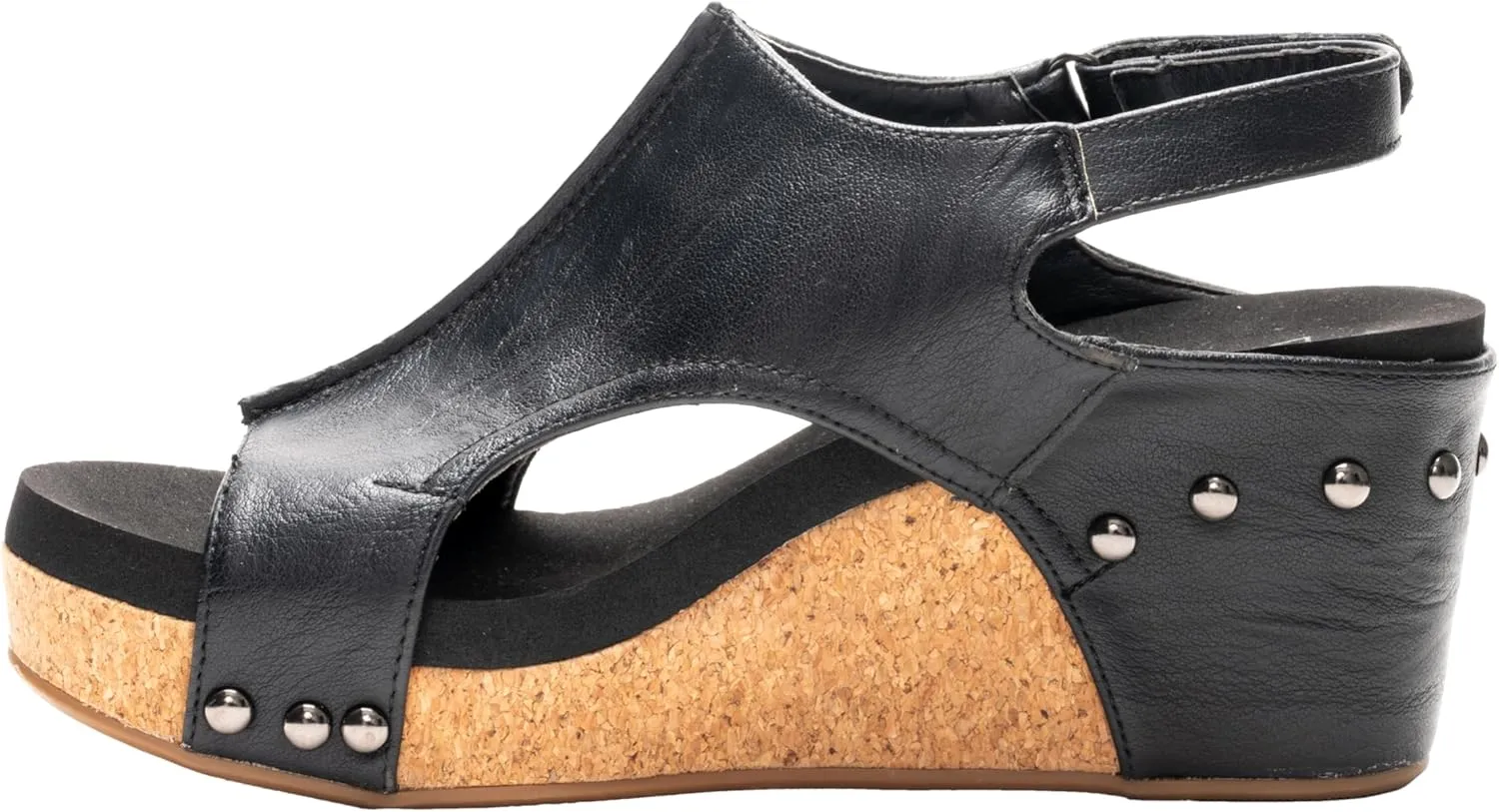 Corkys Footwear Womens Carley Wedges, Featuring Corkys EVA Foam Cushioned Insoles, A 2.5 Inch Heel, Lightweight For All Day Wear, And Hook And Loop Closure