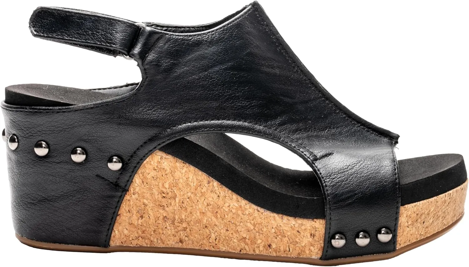 Corkys Footwear Womens Carley Wedges, Featuring Corkys EVA Foam Cushioned Insoles, A 2.5 Inch Heel, Lightweight For All Day Wear, And Hook And Loop Closure