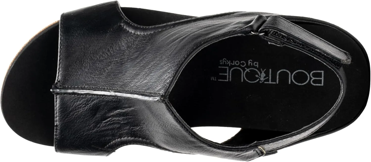 Corkys Footwear Womens Carley Wedges, Featuring Corkys EVA Foam Cushioned Insoles, A 2.5 Inch Heel, Lightweight For All Day Wear, And Hook And Loop Closure