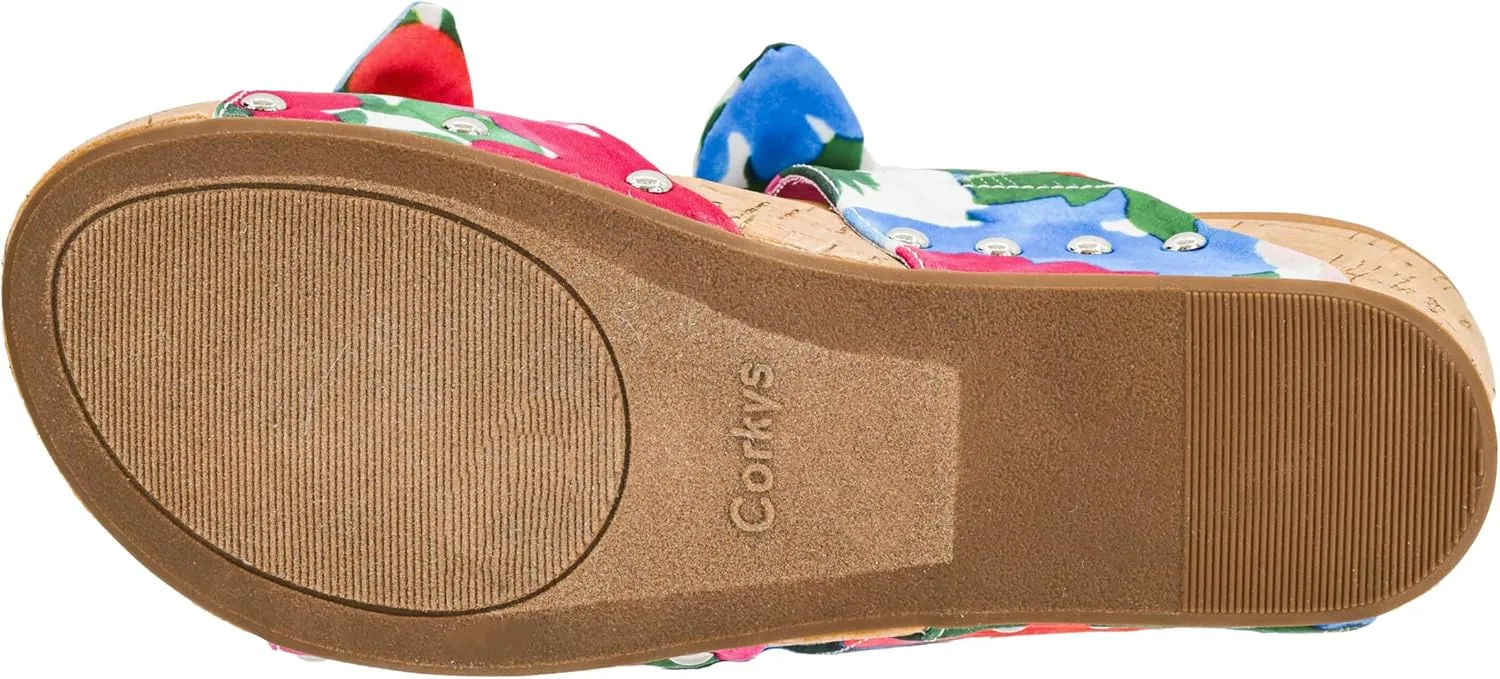Corkys Footwear Women's Sittin Pretty Wedge Sandal - 2 Inch Cushioned Wedge, Slip On Closure for Comfort & Style, Perfect for Casual & Dressy Outfits, All Day Wear