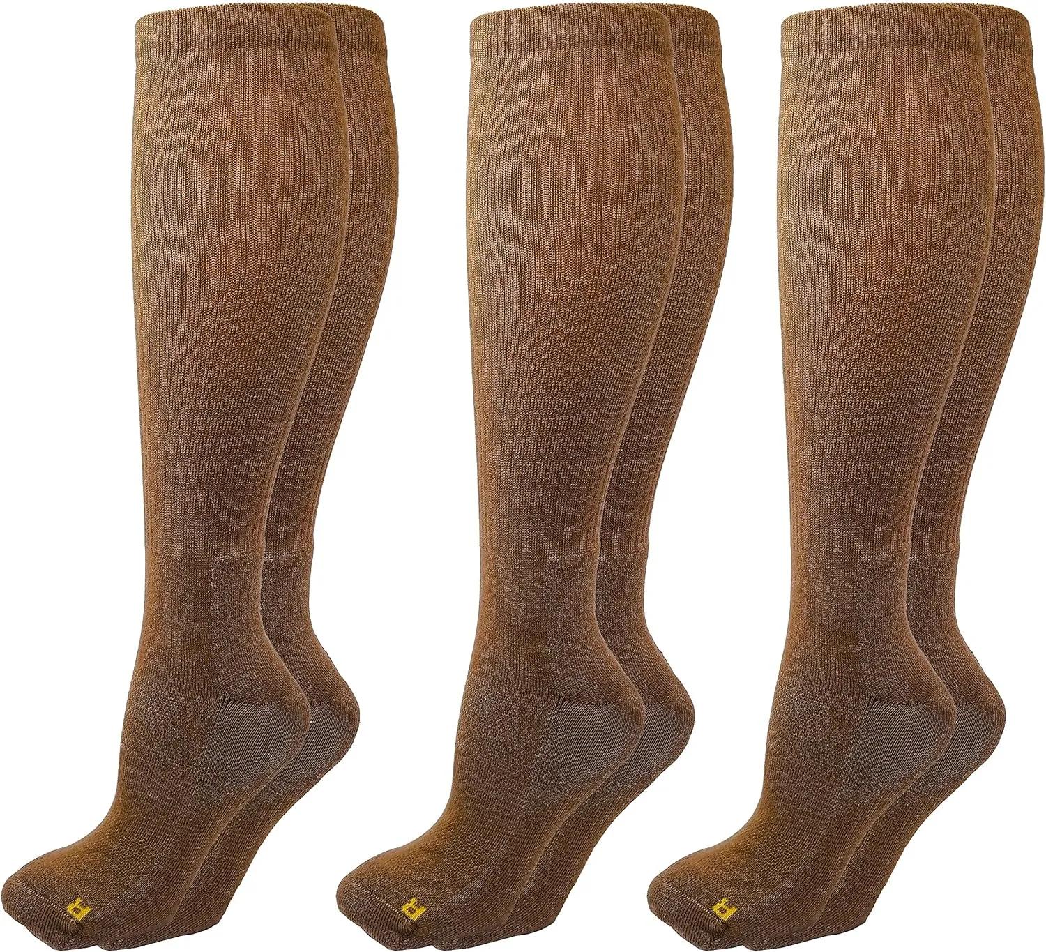 Coyote Brown Moisture Wicking, Breathable Over The Calf Foot Socks | Quick Dry Boot Socks | Made in USA