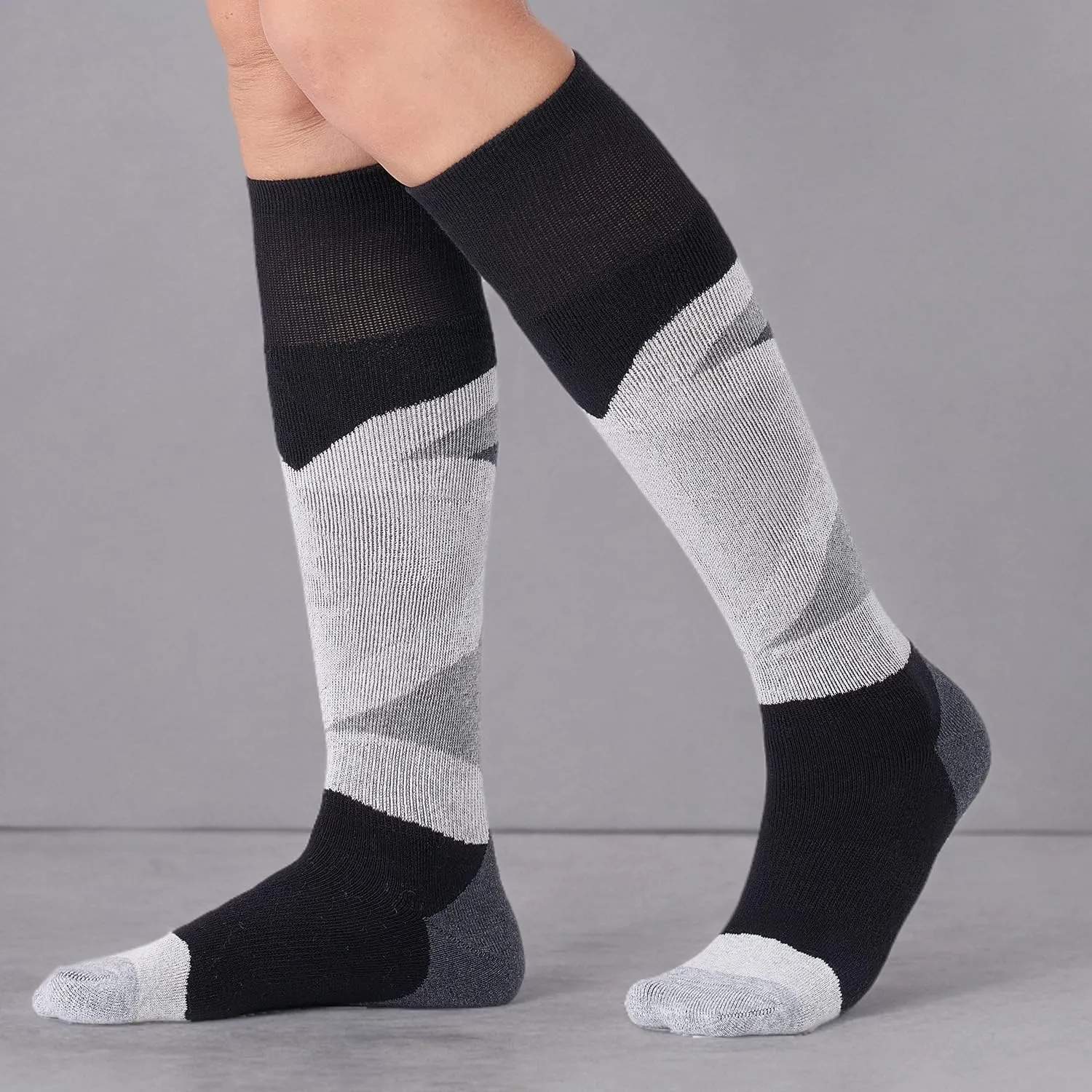 CS CELERSPORT 2/3 Pack Ski Socks for Womens and Mens with Full Cushion, Wool Winter Warm Socks for Skiing Snowboarding