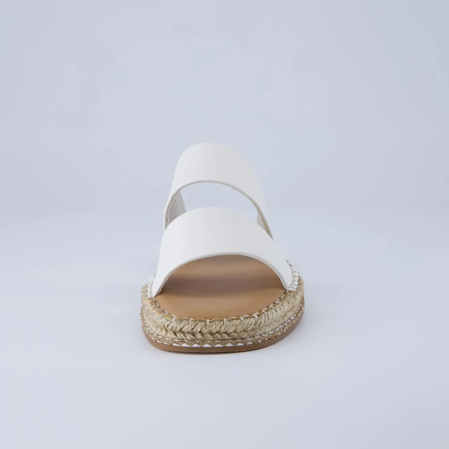 CUSHIONAIRE Bhendi Women’s Espadrille Slide Sandal – Faux Leather Double Strap with Jute-Wrapped Sole & Cushioned Footbed