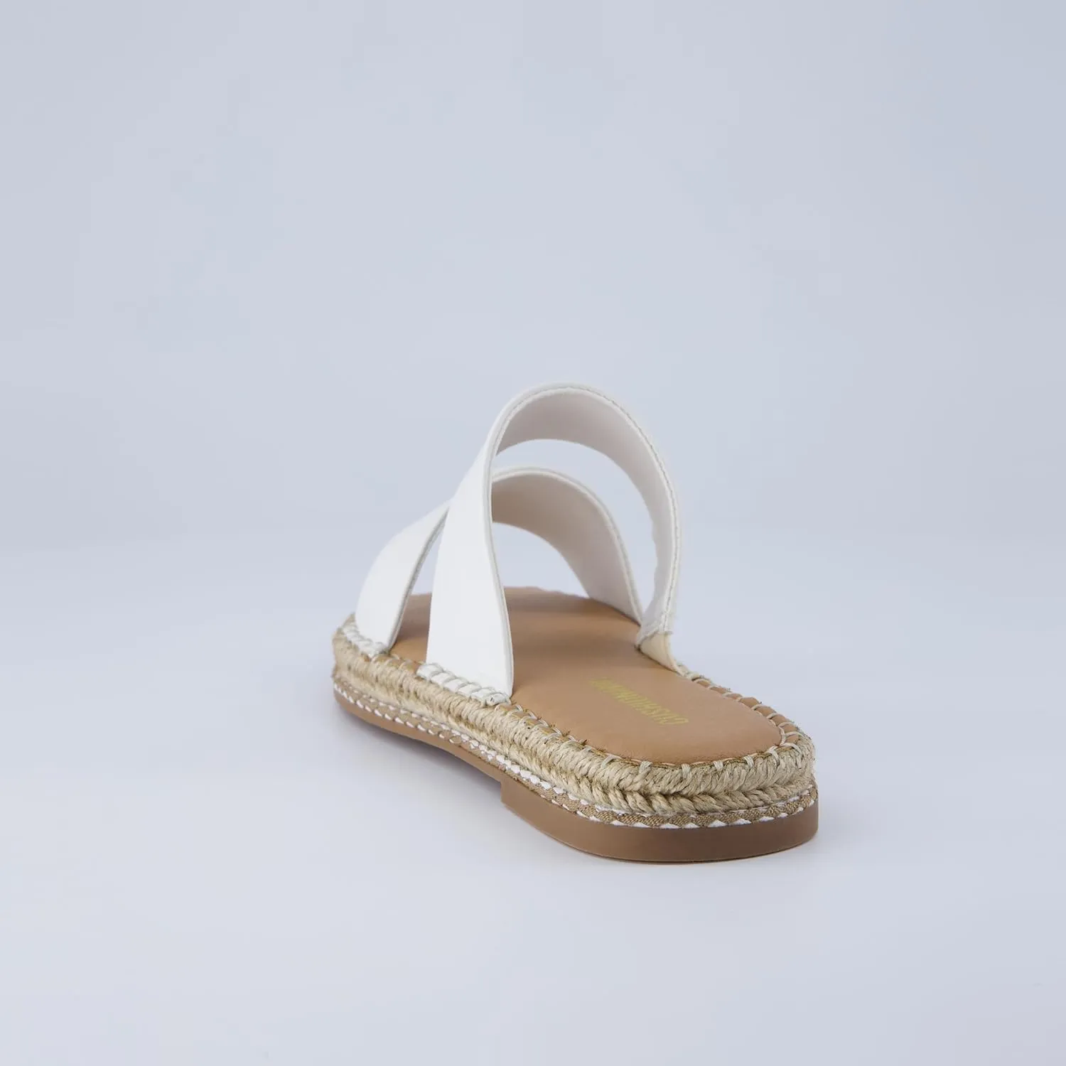 CUSHIONAIRE Bhendi Women’s Espadrille Slide Sandal – Faux Leather Double Strap with Jute-Wrapped Sole & Cushioned Footbed