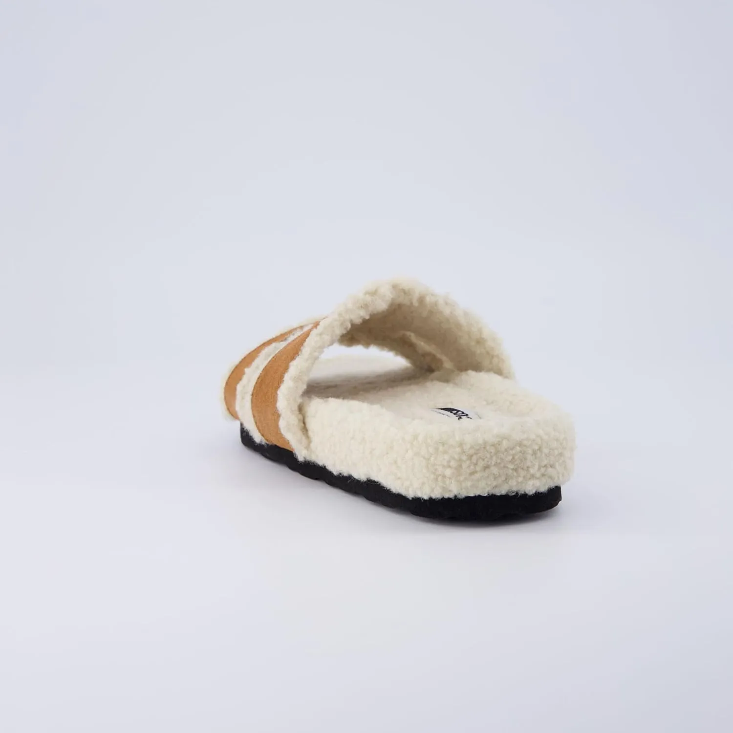 CUSHIONAIRE Cuddle Fur Slippers for Women Faux Shearling Slide Sandal  Memory Foam, Wide Widths Available