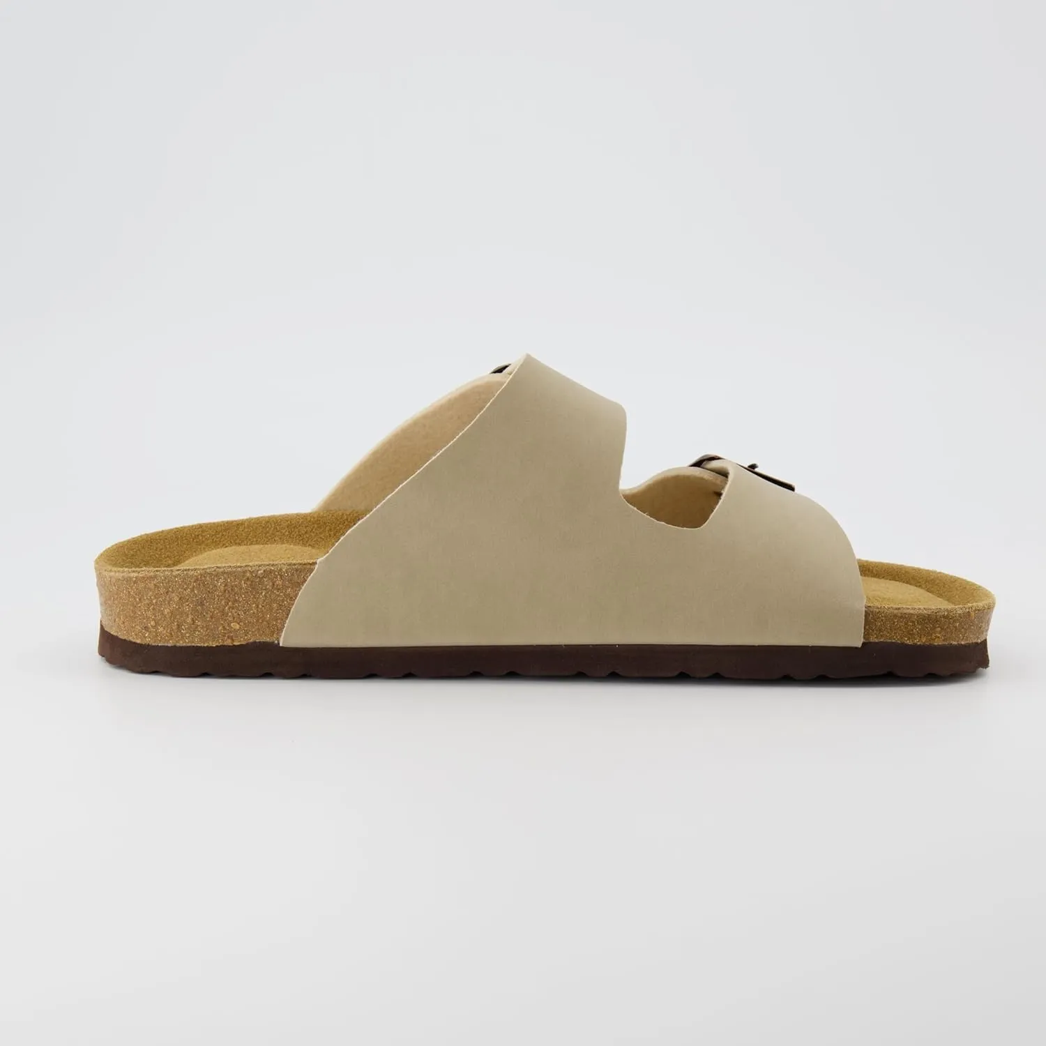 CUSHIONAIRE Men's Lane Cork Footbed Sandal with  Comfort, Arch Support, Adjustable Straps - Comfortable Slide Sandals for Walking, Casual Summer Footwear