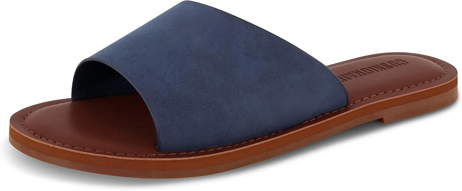 CUSHIONAIRE Women's Carly slide Sandal with Memory Foam