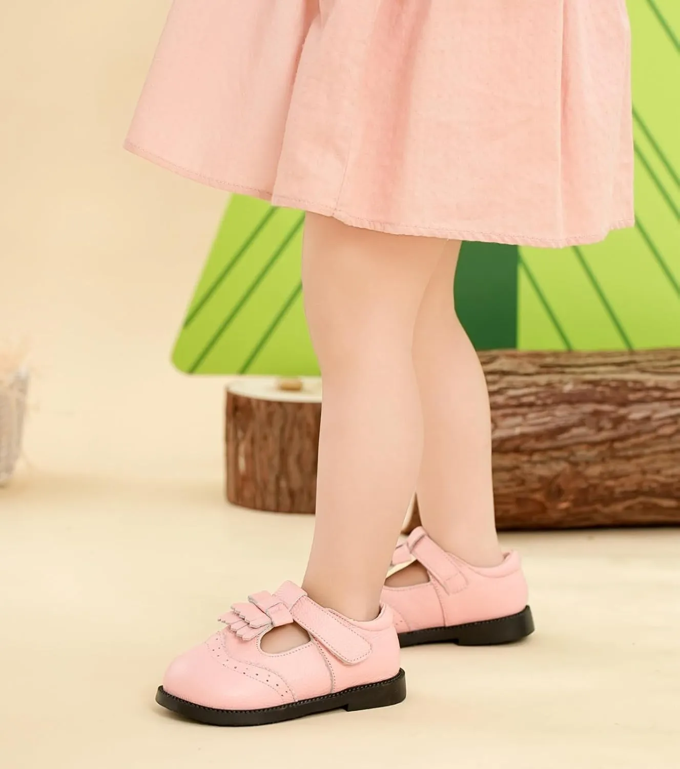 DADAWEN Toddler Girls Mary Jane Flats Dress Shoes Comfort Oxfords Wedding Church Party Dress Shoe School Uniform Shoes Loafer Flats