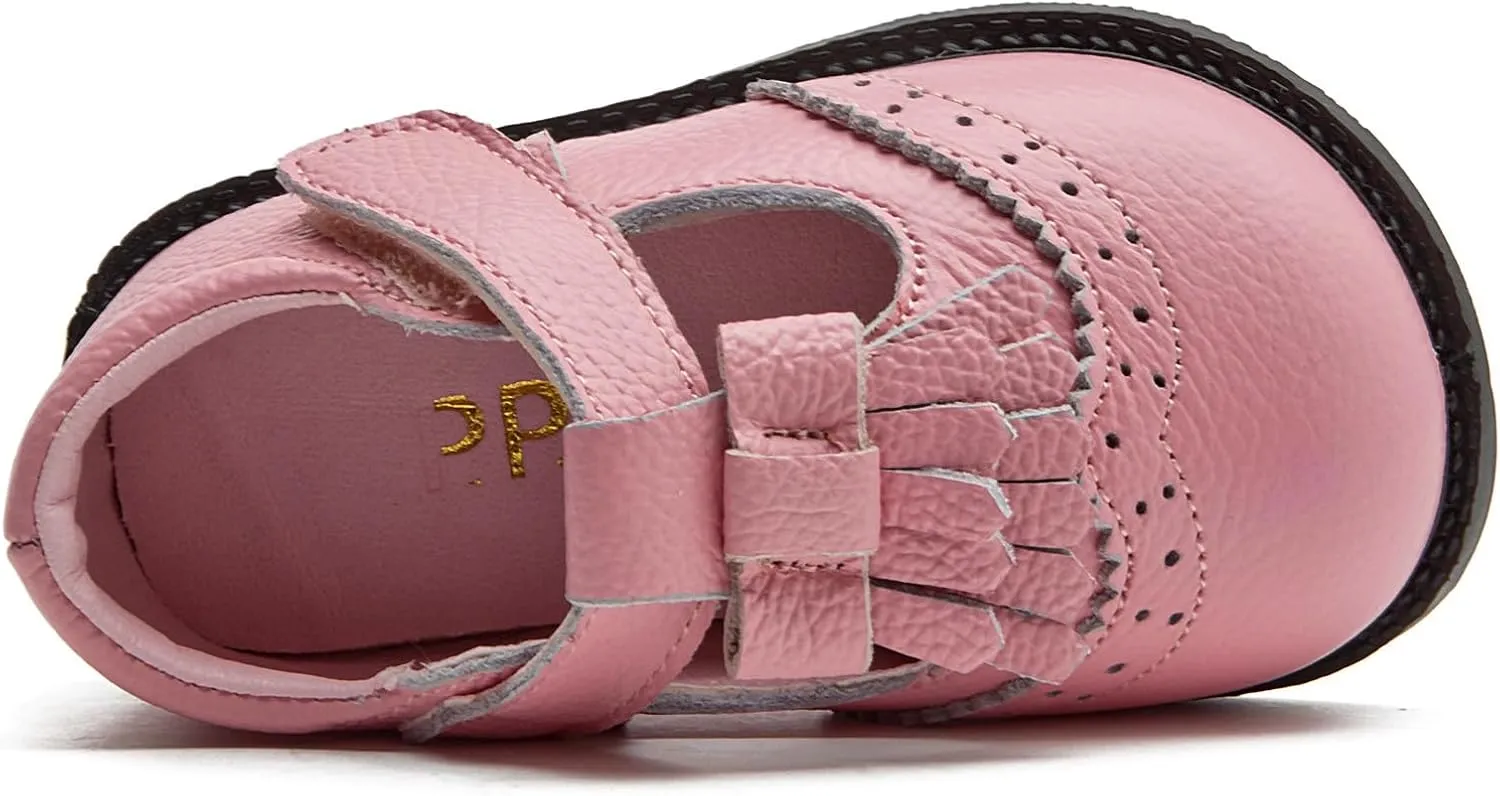 DADAWEN Toddler Girls Mary Jane Flats Dress Shoes Comfort Oxfords Wedding Church Party Dress Shoe School Uniform Shoes Loafer Flats