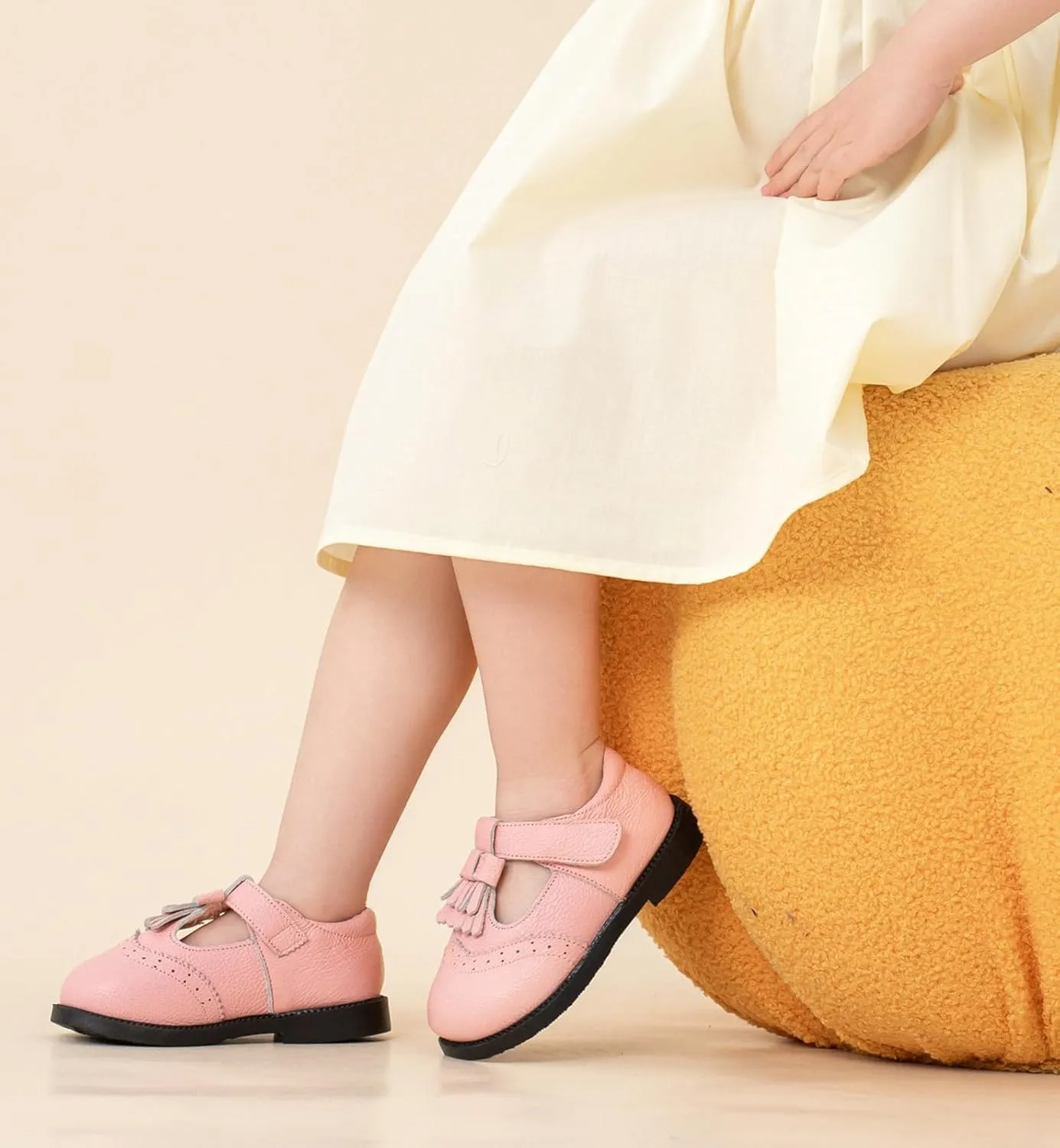 DADAWEN Toddler Girls Mary Jane Flats Dress Shoes Comfort Oxfords Wedding Church Party Dress Shoe School Uniform Shoes Loafer Flats
