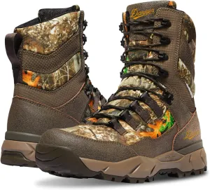Danner Vital 8” Waterproof Hunting Boots for Men - Abrasion-Resistant Leather & Textile Upper, Shock-Absorbing Footbed & Non Slip Traction Outsole