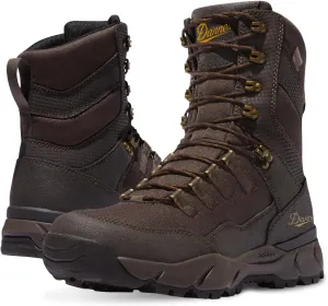 Danner Vital 8” Waterproof Hunting Boots for Men - Abrasion-Resistant Leather & Textile Upper, Shock-Absorbing Footbed & Non Slip Traction Outsole
