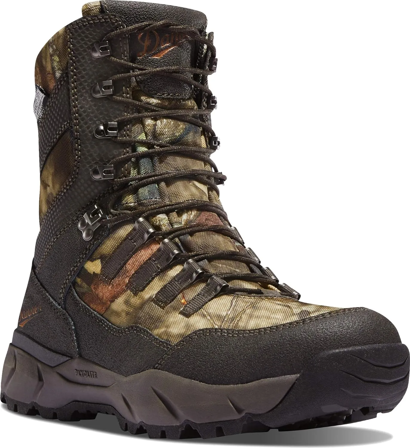 Danner Vital 8” Waterproof Hunting Boots for Men Insulated with 400g Thinsulate Ultra, Leather & Textile Upper, Comfort Footbed & Traction Outsole
