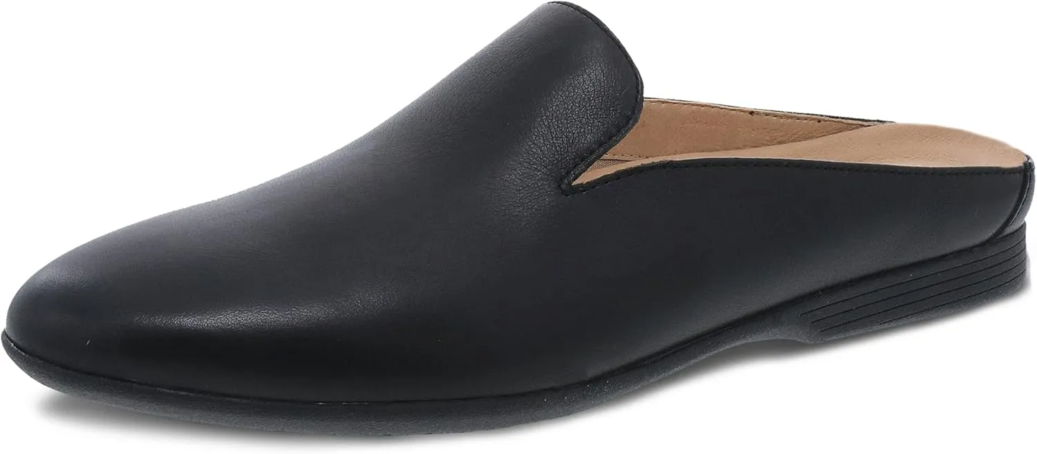 Dansko Lexie Slip-On Mules for Women - Comfortable Flat Shoes with Arch Support - Versatile Casual to Dressy Footwear - Lightweight Rubber Outsole