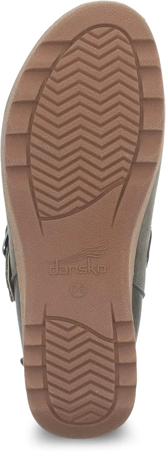Dansko Womens CAIA Nubuck Mule - Comfort Shoes, Arch Support, Wedge