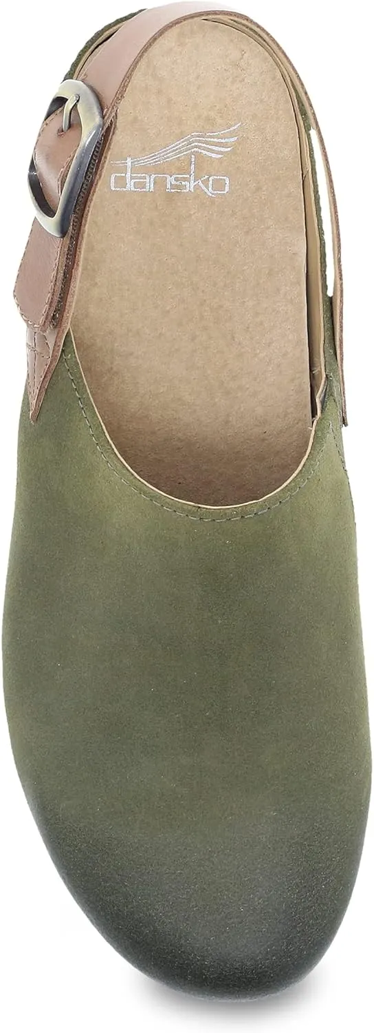 Dansko Women's Merrin Sling-Back Mule Clog-Dual Density Cork/EVA Midsole and Lightweight Rubber Outsole Provide a Comfortable Ride on Patented Stapled Construction
