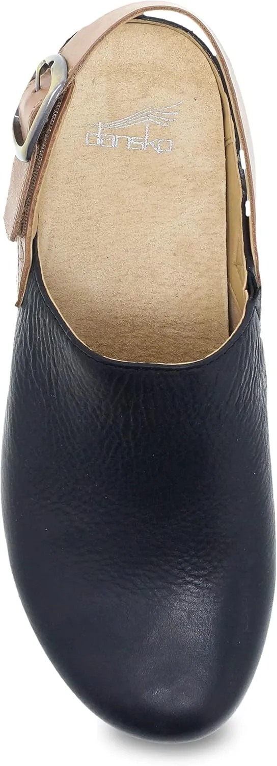 Dansko Women's Merrin Sling-Back Mule Clog-Dual Density Cork/EVA Midsole and Lightweight Rubber Outsole Provide a Comfortable Ride on Patented Stapled Construction