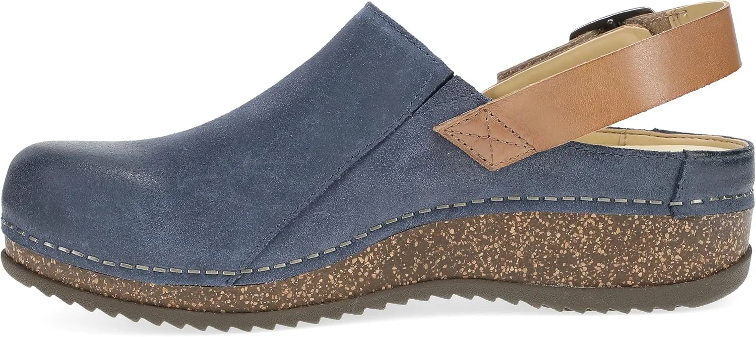 Dansko Women's Merrin Sling-Back Mule Clog-Dual Density Cork/EVA Midsole and Lightweight Rubber Outsole Provide Durable and Comfortable Ride on Patented Stapled Construction