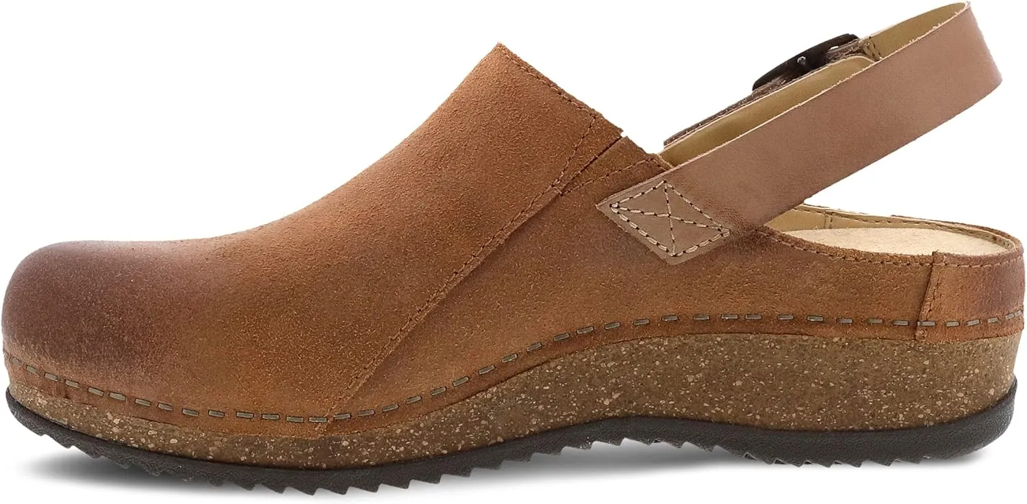 Dansko Women's Merrin Sling-Back Mule Clog-Dual Density Cork/EVA Midsole and Lightweight Rubber Outsole Provide Durable and Comfortable Ride on Patented Stapled Construction
