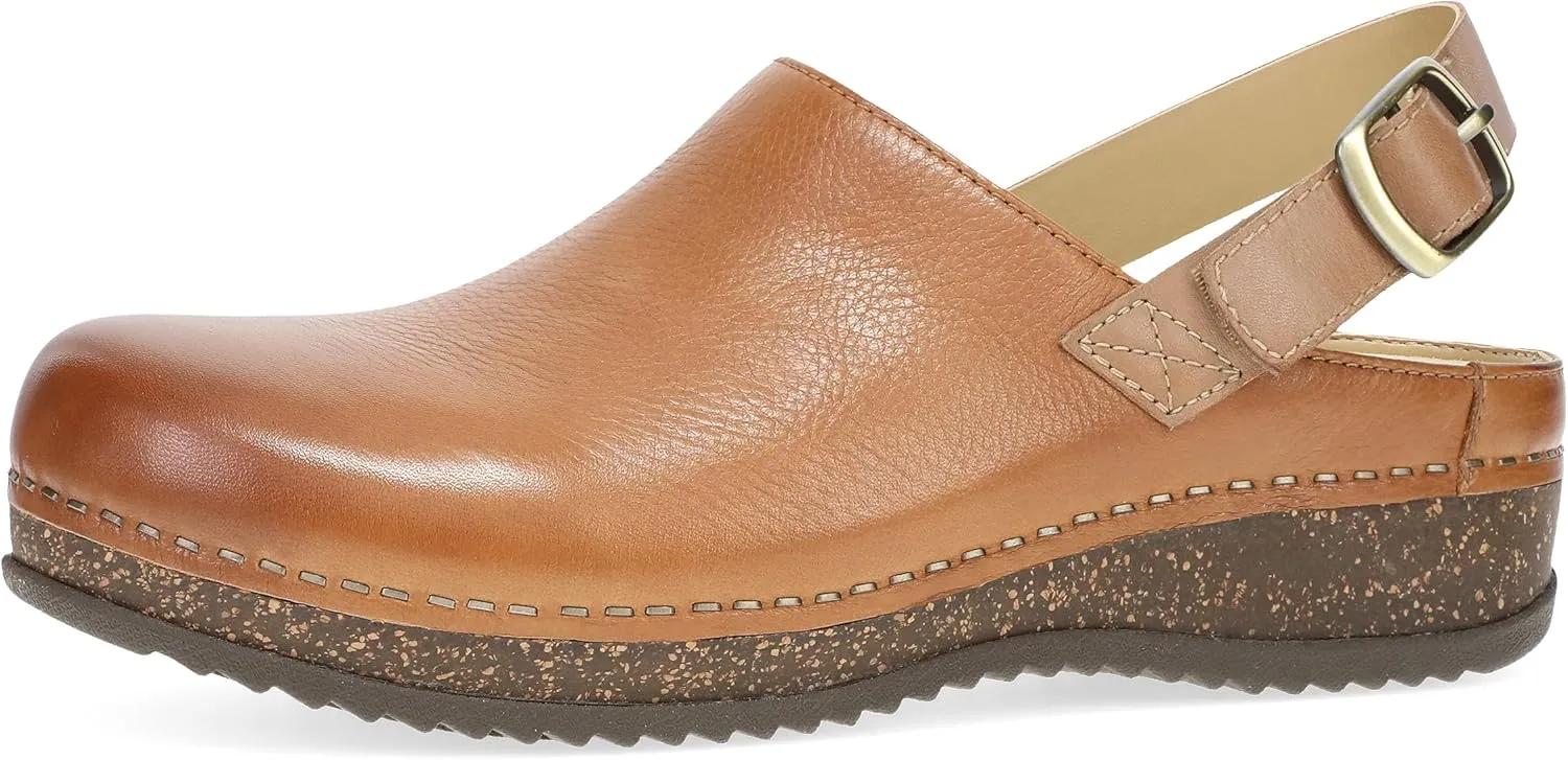 Dansko Women's Merrin Sling-Back Mule Clog-Dual Density Cork/EVA Midsole and Lightweight Rubber Outsole Provide Durable and Comfortable Ride on Patented Stapled Construction