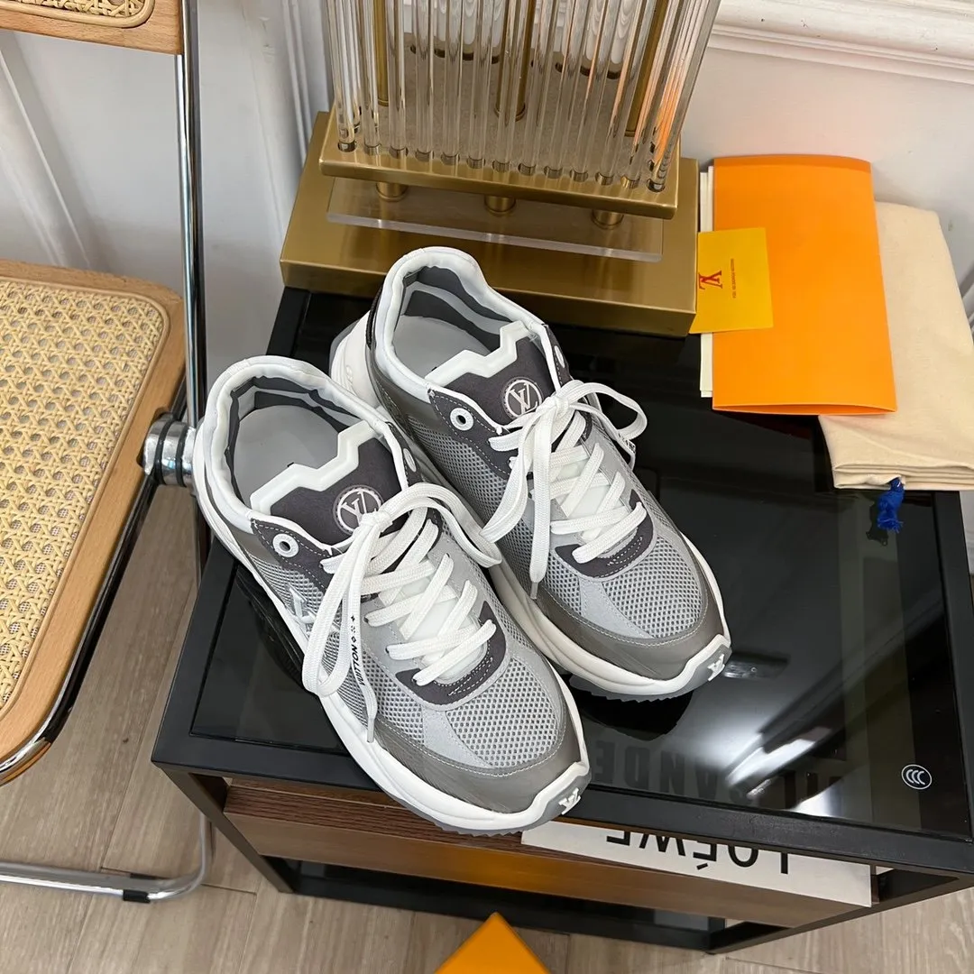 DARK Vuitton Quick offer 55 SNEAKER RUN GRAY Louis End-to-end encryption