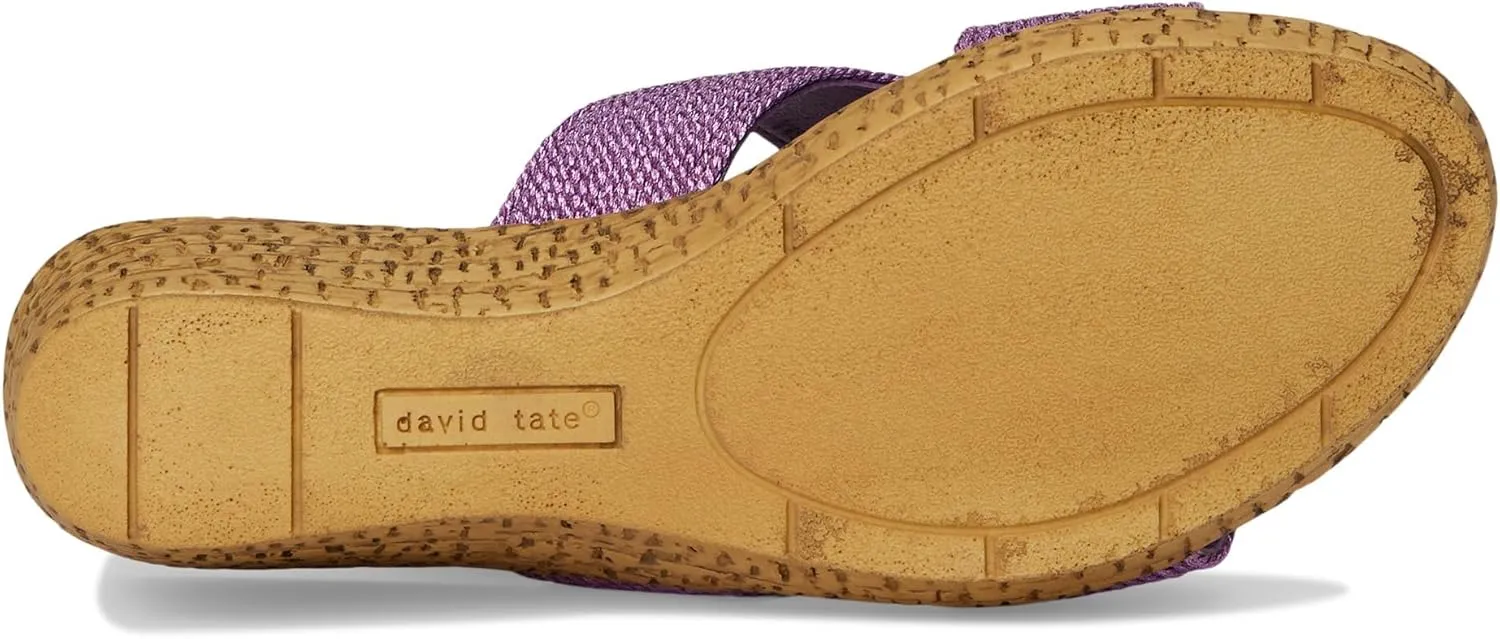 David Tate Womens Vibe Braided Slide Sandals