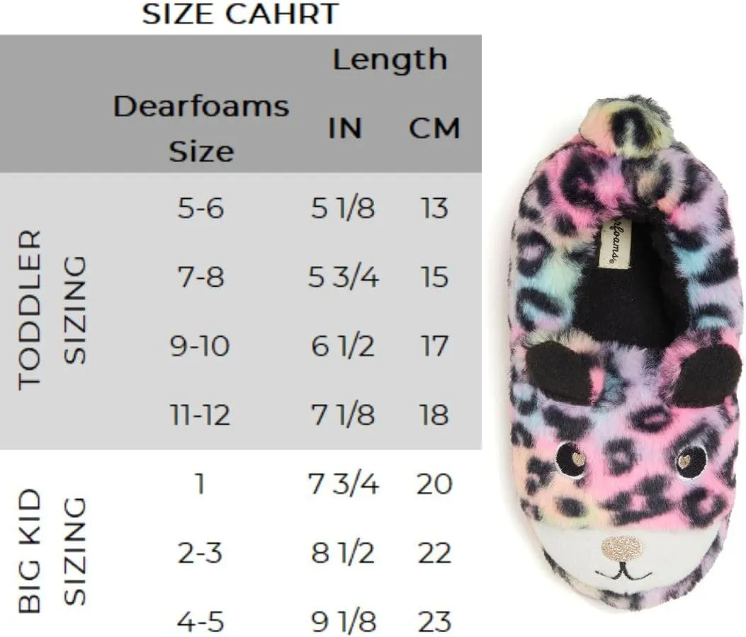 Dearfoams Toddler & Kids' Cute Shark, Cow, Unicorn, Dog, Dinosaur and Animal Critter Slippers