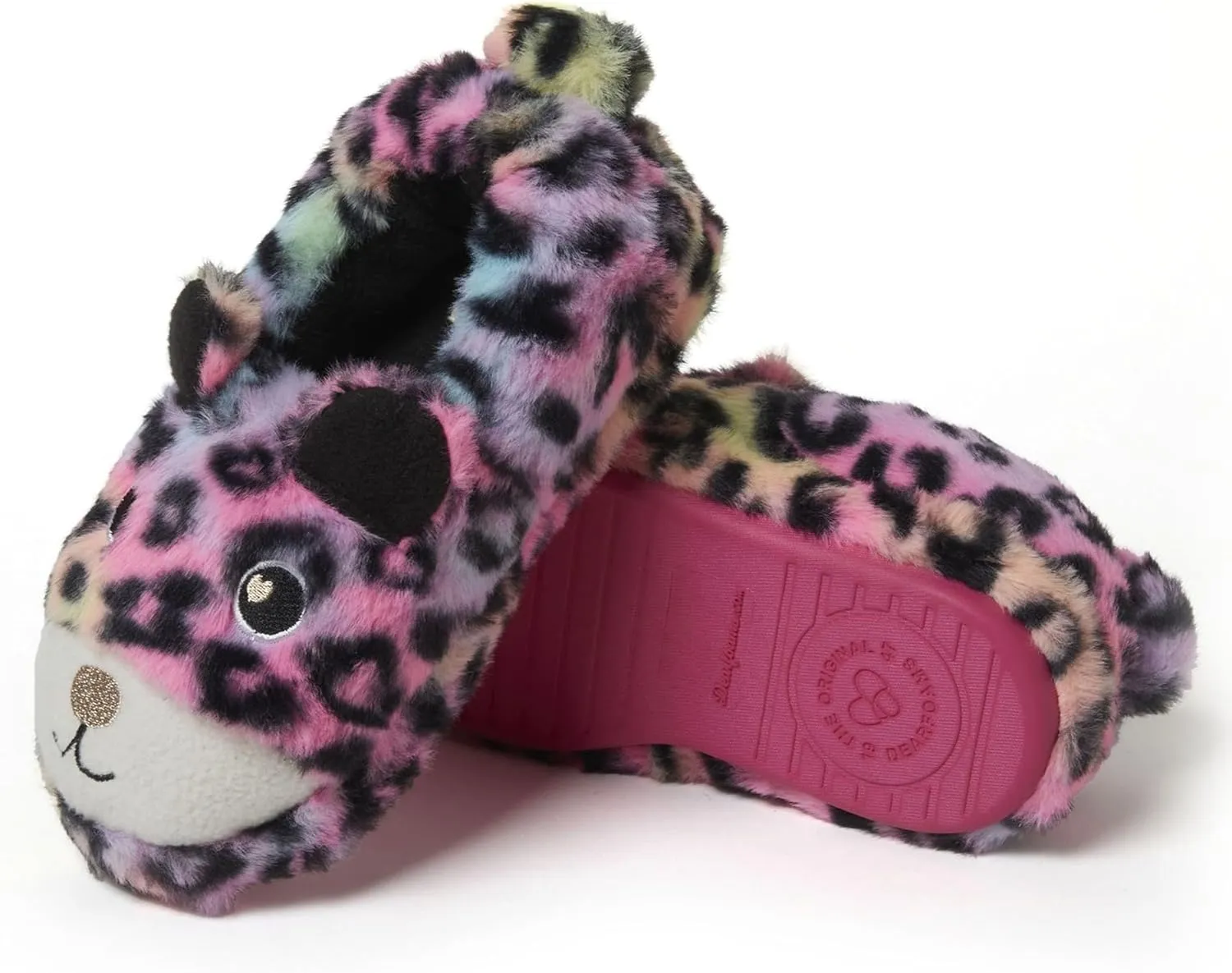 Dearfoams Toddler & Kids' Cute Shark, Cow, Unicorn, Dog, Dinosaur and Animal Critter Slippers