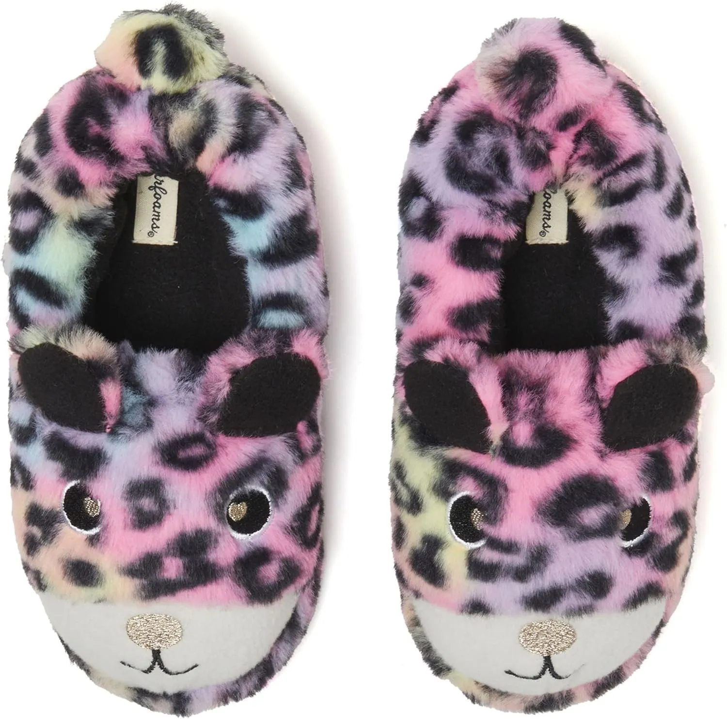 Dearfoams Toddler & Kids' Cute Shark, Cow, Unicorn, Dog, Dinosaur and Animal Critter Slippers