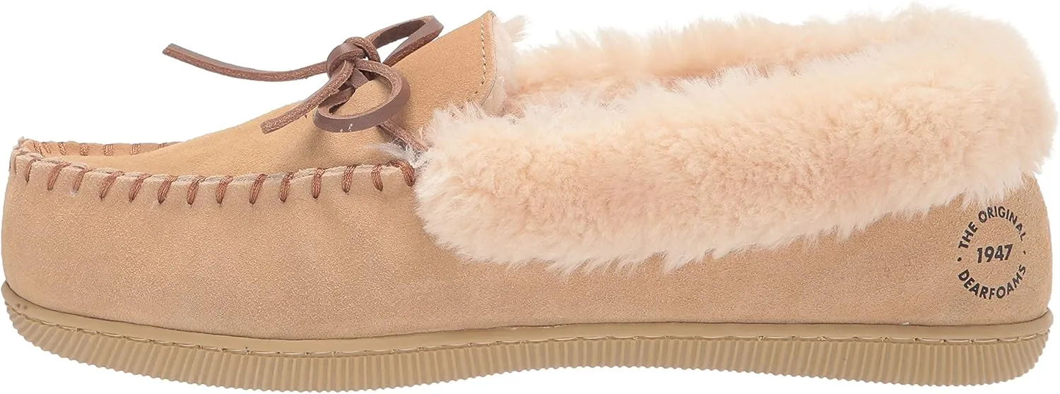 Dearfoams Women's Bethany Suede Moccasin Slipper